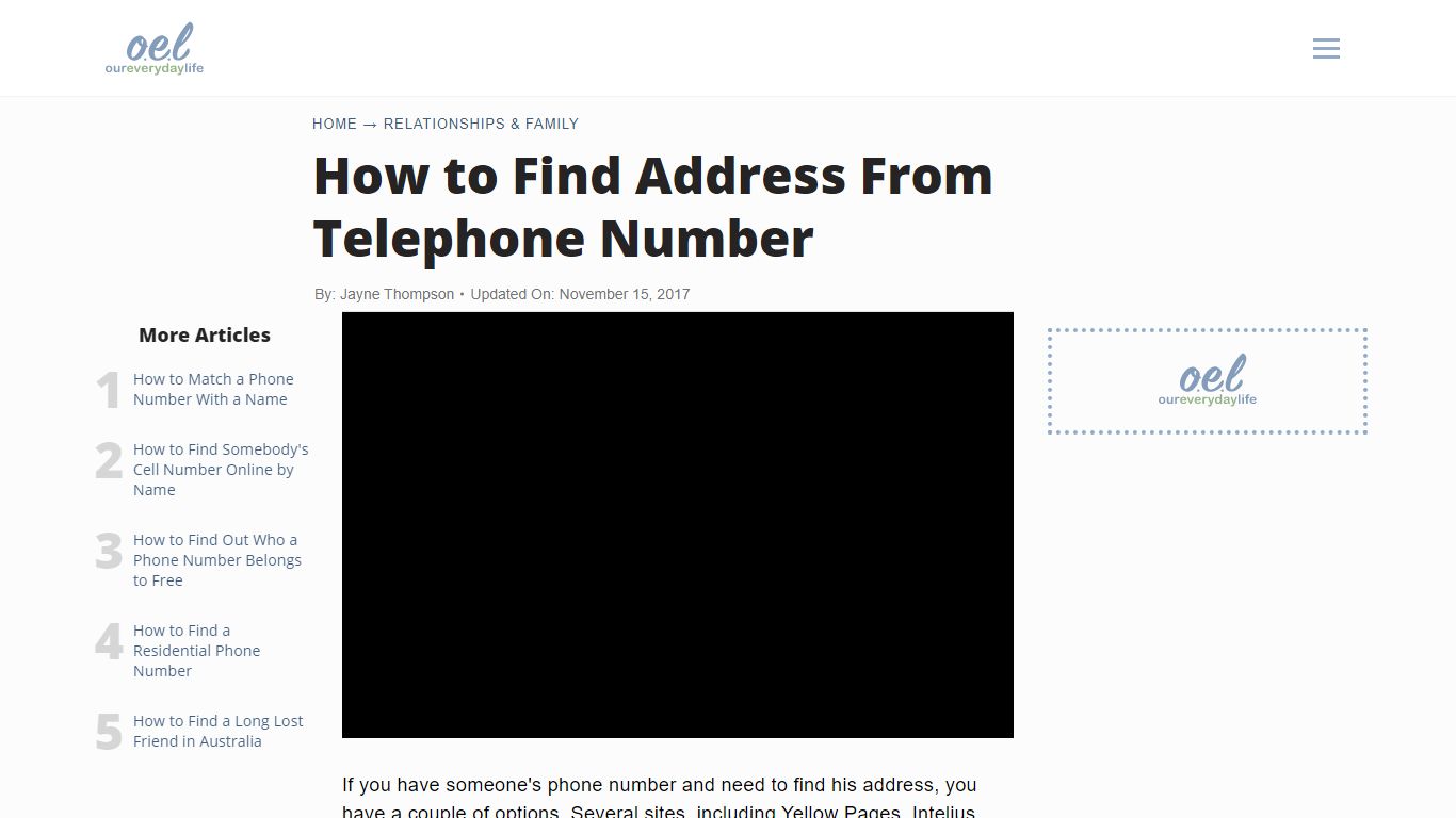 How to Find Address From Telephone Number | Our Everyday Life